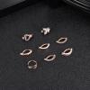 imageORAZIO 8Pcs Belly Button Ring Surgical Steel 14G Clicker Belly Rings for Women CZ Heart Butterfly Belly Button Piercing Simple Reverse Navel Barbell Rings Body Piercing JewelryRose Gold10mm