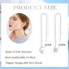imageORAZIO 9 Pairs Threader Earrings for Women Stainless Steel Chain Tassel Earrings Lightweight Double Twist Wave Heart Moon Leaf Threader Dangle Drop Earrings Minimalist Long Chain Earrings SetSilver Tone