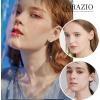 imageORAZIO 9 Pairs Threader Earrings for Women Stainless Steel Chain Tassel Earrings Lightweight Double Twist Wave Heart Moon Leaf Threader Dangle Drop Earrings Minimalist Long Chain Earrings SetBlack