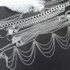 imageORAZIO Chain Belts for Women Waist Chains Summer Beach Hip Belly Body Chains JewelryBSilver Tone