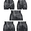 imageORAZIO Chain Belts for Women Waist Chains Summer Beach Hip Belly Body Chains JewelryBSilver Tone
