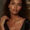 imageORAZIO Cross Necklace for Women  14K Gold Plated Layered Cross Necklace Cute CZ Cross Pendant Necklaces Dainty Sideways Cross Choker Necklaces Minimalist Twisted Chain Necklace Small Cross Layering Necklace SetCZ Classic Cross14K Gold