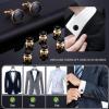 imageORAZIO Cuff Links Mens Stainless Steel Cuff Links and Studs Set Gold Black Cufflinks for Men Tuxedo Studs Buttons for Formal Kit Business or Wedding ShirtsA Gold