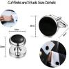 imageORAZIO Cuff Links Mens Stainless Steel Cuff Links and Studs Set Gold Black Cufflinks for Men Tuxedo Studs Buttons for Formal Kit Business or Wedding ShirtsSilver