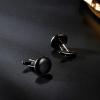 imageORAZIO Cuff Links Mens Stainless Steel Cuff Links and Studs Set Gold Black Cufflinks for Men Tuxedo Studs Buttons for Formal Kit Business or Wedding ShirtsD Blacktone