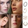 imageORAZIO Fake Nose Ring  Stainless Steel Fake Nose Rings for Women Small Faux Septum Nose Ring Stud CZ Lip Ring Stud Nose Cuff Cartilage Earring Small Non Piercing Nose Ring Faux Piercing JewelryMixed Color