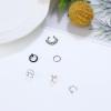 imageORAZIO Fake Nose Ring  Stainless Steel Fake Nose Rings for Women Small Faux Septum Nose Ring Stud CZ Lip Ring Stud Nose Cuff Cartilage Earring Small Non Piercing Nose Ring Faux Piercing JewelryMixed Color