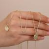 imageORAZIO Gold Necklaces for WomenDainty Layered Choker Necklace14K Gold Plated Pendant Necklace Multilayer DiscBarPearls NecklacesAdjustable Layering Choker Necklaces for WomenCoin  Disc