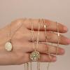 imageORAZIO Gold Necklaces for WomenDainty Layered Choker Necklace14K Gold Plated Pendant Necklace Multilayer DiscBarPearls NecklacesAdjustable Layering Choker Necklaces for WomenCoin