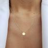 imageORAZIO Gold Necklaces for WomenDainty Layered Choker Necklace14K Gold Plated Pendant Necklace Multilayer DiscBarPearls NecklacesAdjustable Layering Choker Necklaces for WomenCoin  Disc