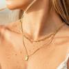 imageORAZIO Initial Necklaces for Women 14K Gold Layered Initial Choker Necklaces Dainty Snake Paperclip Chain Letter Layering Necklace Engraved Initial Necklace AZ Personalized Gold Jewelry Gifts14K Gold Plated