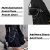 imageORAZIO Jeans Chains Belly Waist Chain Sexy Belt Pants Chain Silver Gold Plated Body Chain for Women Mental Butterfly Heart Pocket Wallet Chain Jewelry Snake Leg Chain Multi Layer Adjustable Arm Cuff