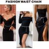 imageORAZIO Jeans Chains Belly Waist Chain Sexy Belt Pants Chain Silver Gold Plated Body Chain for Women Mental Butterfly Heart Pocket Wallet Chain Jewelry Snake Leg Chain Multi Layer Adjustable Arm Cuff