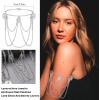 imageORAZIO Jeans Chains Belly Waist Chain Sexy Belt Pants Chain Silver Gold Plated Body Chain for Women Mental Butterfly Heart Pocket Wallet Chain Jewelry Snake Leg Chain Multi Layer Adjustable Arm Cuff