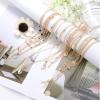imageORAZIO Layered Necklace for Women Star Ball Horn Infinity Leaf Bead Feather Shell Circle Bar Coin Pendant Necklace Chain Jewelry ageover 3 years oldGold Tone
