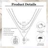 imageORAZIO Layered Necklaces for Women14K Gold PlatedSilver Stacked Necklaces for WomenDainty Pearl Paper Clip Chain Pendant Choker Necklace Set Cute CZ Stackable Womens Necklaces Trendy Gold Y Necklace Jewelry Set GiftSilver