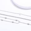 imageORAZIO Layered Necklaces for Women14K Gold PlatedSilver Stacked Necklaces for WomenDainty Pearl Paper Clip Chain Pendant Choker Necklace Set Cute CZ Stackable Womens Necklaces Trendy Gold Y Necklace Jewelry Set GiftSilver