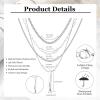 imageORAZIO Layered Necklaces for Women14K Gold PlatedSilver Stacked Necklaces for WomenDainty Pearl Paper Clip Chain Pendant Choker Necklace Set Cute CZ Stackable Womens Necklaces Trendy Gold Y Necklace Jewelry Set GiftSilver