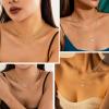 imageORAZIO Layered Necklaces for Women14K Gold PlatedSilver Stacked Necklaces for WomenDainty Pearl Paper Clip Chain Pendant Choker Necklace Set Cute CZ Stackable Womens Necklaces Trendy Gold Y Necklace Jewelry Set Gift14K Gold Plated