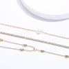 imageORAZIO Layered Necklaces for Women14K Gold PlatedSilver Stacked Necklaces for WomenDainty Pearl Paper Clip Chain Pendant Choker Necklace Set Cute CZ Stackable Womens Necklaces Trendy Gold Y Necklace Jewelry Set Gift14K Gold Plated