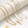 imageORAZIO Layered Necklaces for Women14K Gold PlatedSilver Stacked Necklaces for WomenDainty Pearl Paper Clip Chain Pendant Choker Necklace Set Cute CZ Stackable Womens Necklaces Trendy Gold Y Necklace Jewelry Set Gift14K Gold Plated