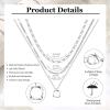 imageORAZIO Layered Necklaces for Women14K Gold PlatedSilver Stacked Necklaces for WomenDainty Pearl Paper Clip Chain Pendant Choker Necklace Set Cute CZ Stackable Womens Necklaces Trendy Gold Y Necklace Jewelry Set GiftSilver