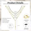 imageORAZIO Layered Necklaces for Women14K Gold PlatedSilver Stacked Necklaces for WomenDainty Pearl Paper Clip Chain Pendant Choker Necklace Set Cute CZ Stackable Womens Necklaces Trendy Gold Y Necklace Jewelry Set Gift14K Gold Plated