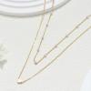 imageORAZIO Pearl Necklaces for Women 14K Gold Plated Layered Pearls Choker Necklace Dainty Freshwater Pearl Pendant Necklace Gold Necklace with Pearl Jewelry Gift for WomenHeart Satellite PearlGold
