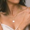 imageORAZIO Pearl Necklaces for Women 14K Gold Plated Layered Pearls Choker Necklace Dainty Freshwater Pearl Pendant Necklace Gold Necklace with Pearl Jewelry Gift for WomenLayered Irregular Pearl