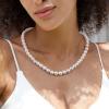 imageORAZIO Pearl Necklaces for Women 14K Gold Plated Layered Pearls Choker Necklace Dainty Freshwater Pearl Pendant Necklace Gold Necklace with Pearl Jewelry Gift for WomenPearl Around Choker