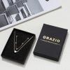 imageORAZIO Pearl Necklaces for Women 14K Gold Plated Layered Pearls Choker Necklace Dainty Freshwater Pearl Pendant Necklace Gold Necklace with Pearl Jewelry Gift for WomenHeart Satellite PearlGold