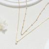imageORAZIO Pearl Necklaces for Women 14K Gold Plated Layered Pearls Choker Necklace Dainty Freshwater Pearl Pendant Necklace Gold Necklace with Pearl Jewelry Gift for WomenLayered Satellite PearlGold