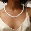 imageORAZIO Pearl Necklaces for Women 14K Gold Plated Layered Pearls Choker Necklace Dainty Freshwater Pearl Pendant Necklace Gold Necklace with Pearl Jewelry Gift for WomenPearl Around Choker