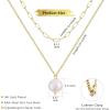 imageORAZIO Pearl Necklaces for Women 14K Gold Plated Layered Pearls Choker Necklace Dainty Freshwater Pearl Pendant Necklace Gold Necklace with Pearl Jewelry Gift for WomenLayered Irregular Pearl
