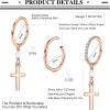 imageOrazio 14G Belly Button Hoop Rings  Surgical Steel Clicker Hinged Dangling Navel Rings in Gold ampamp Silver Tone 10mm ampamp 12mmRose Gold12mm