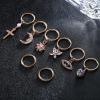 imageOrazio 14G Belly Button Hoop Rings  Surgical Steel Clicker Hinged Dangling Navel Rings in Gold ampamp Silver Tone 10mm ampamp 12mmRose Gold12mm