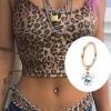 imageOrazio 14G Belly Button Hoop Rings  Surgical Steel Clicker Hinged Dangling Navel Rings in Gold ampamp Silver Tone 10mm ampamp 12mmRose Gold12mm