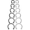 B:12PCS 14G Silver&Black