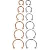 imageORAZIO 12Pcs 1416G Stainless Steel Nose Rings Septum Piercing Cartilage Horseshoe Earring Body Piercing 6MM16MMD12PCS 14G SilverRose Gold