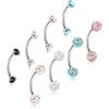 imageORAZIO 812Pcs 16G Stainless Steel Eyebrow Ring Lip Ring Body Piercing Jewelry 612mmC8Pcs Length10mm