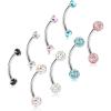 imageORAZIO 812Pcs 16G Stainless Steel Eyebrow Ring Lip Ring Body Piercing Jewelry 612mmD8Pcs Length12mm