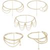 imageORAZIO Chain Belts for Women Waist Chains Summer Beach Hip Belly Body Chains JewelryAGold Tone