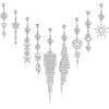 imageORAZIO Dangle Belly Button Rings for Women 14G Stainless Steel CZ Navel Rings Belly Rings Belly Piercing