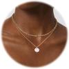 imageORAZIO Pearl Necklaces for Women 14K Gold Plated Layered Pearls Choker Necklace Dainty Freshwater Pearl Pendant Necklace Gold Necklace with Pearl Jewelry Gift for WomenLayered Irregular PearlGold