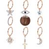 imageOrazio 14G Belly Button Hoop Rings  Surgical Steel Clicker Hinged Dangling Navel Rings in Gold ampamp Silver Tone 10mm ampamp 12mmRose Gold12mm