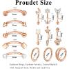 imageORAZIO 14 PCS Rook Piercing Jewelry Surgical Steel Eyebrow Piercing 16G Rook Earrings for Women Curved Barbells Eyebrow Rings Belly Lip Ring Cartilage Daith Helix Tragus Body PiercingsRose Gold