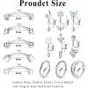 imageORAZIO 14 PCS Rook Piercing Jewelry Surgical Steel Eyebrow Piercing 16G Rook Earrings for Women Curved Barbells Eyebrow Rings Belly Lip Ring Cartilage Daith Helix Tragus Body PiercingsSilver Tone