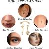 imageORAZIO 14 PCS Rook Piercing Jewelry Surgical Steel Eyebrow Piercing 16G Rook Earrings for Women Curved Barbells Eyebrow Rings Belly Lip Ring Cartilage Daith Helix Tragus Body PiercingsGold Tone