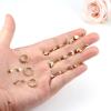 imageORAZIO 14 PCS Rook Piercing Jewelry Surgical Steel Eyebrow Piercing 16G Rook Earrings for Women Curved Barbells Eyebrow Rings Belly Lip Ring Cartilage Daith Helix Tragus Body PiercingsGold Tone