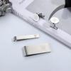imageORAZIO 4 PCS Initial Cufflinks and Tie Clips for Men Stainless Steel Personalized Engraved Cuff Links and Tie Bar Money Clip Set Alphabet Letter AZ with Gift Box for Father HusbandLetterWSilver Tone